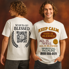 THIS IS BLESSED Unisex Oversized Tee – Walk by Faith, Not by Followers