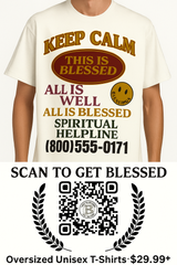 THIS IS BLESSED Unisex Oversized Tee – Walk by Faith, Not by Followers