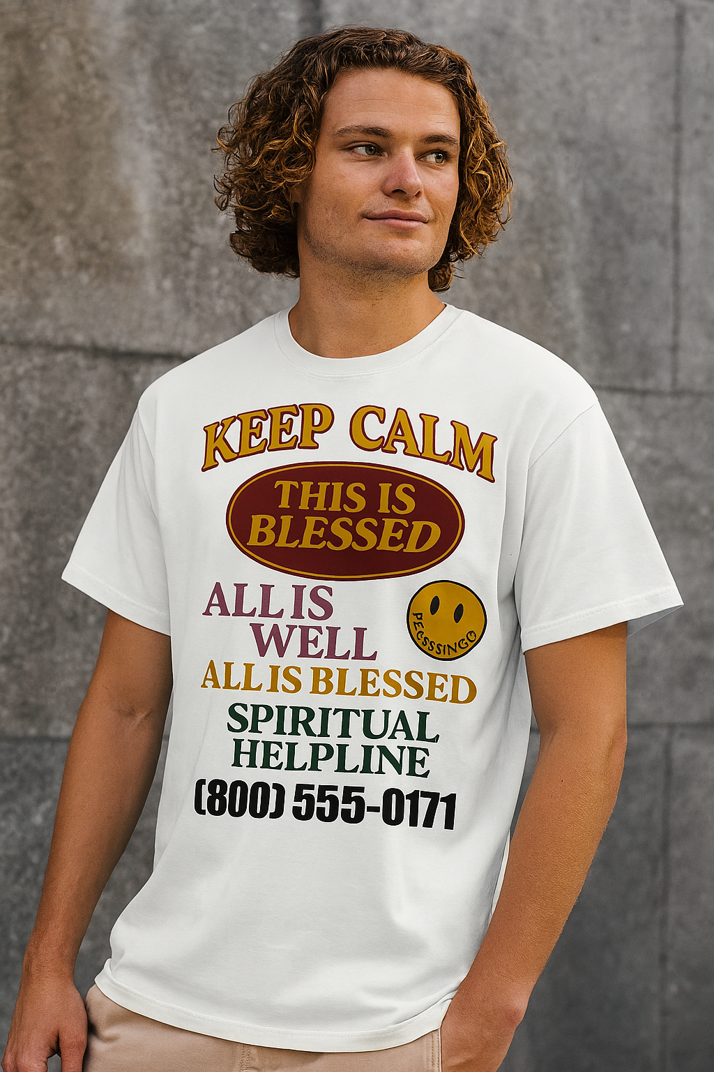 THIS IS BLESSED Unisex Oversized Tee – Walk by Faith, Not by Followers