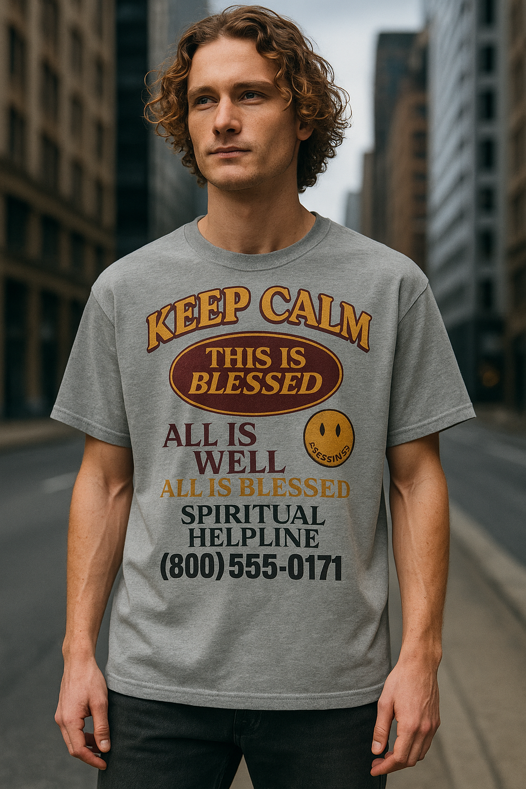 THIS IS BLESSED Unisex Oversized Tee – Walk by Faith, Not by Followers